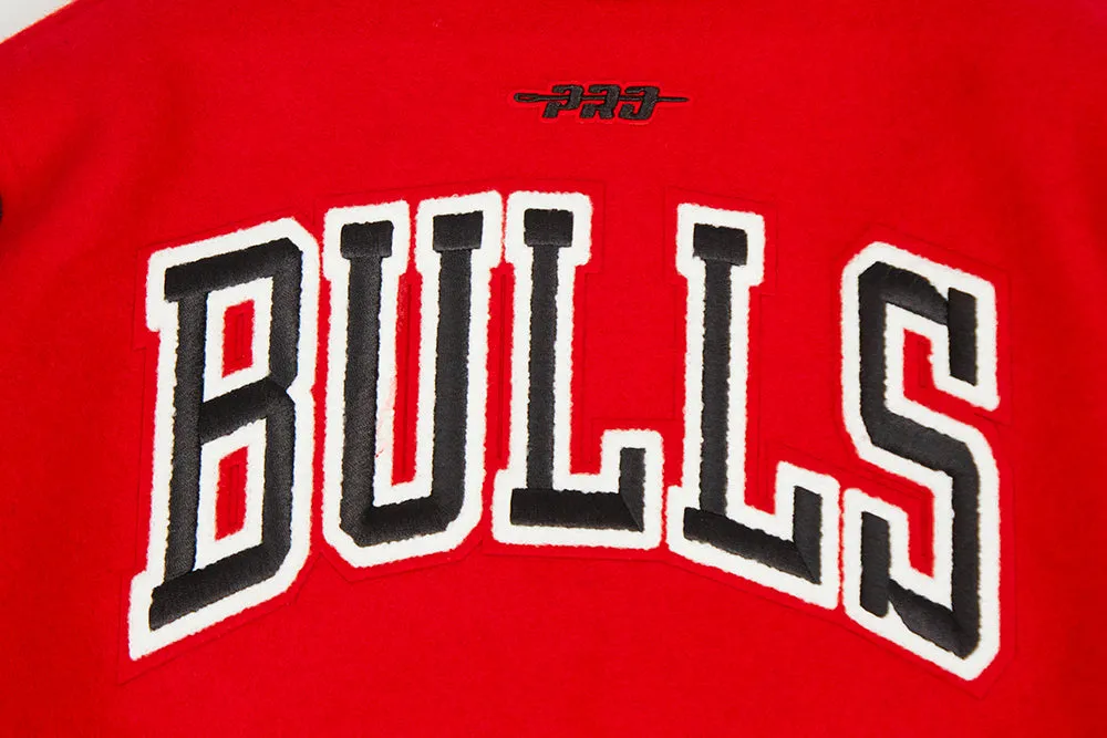 NBA CHICAGO BULLS CLASSIC BIG BOYS WOOL VARSITY JACKET (RED/BLACK)