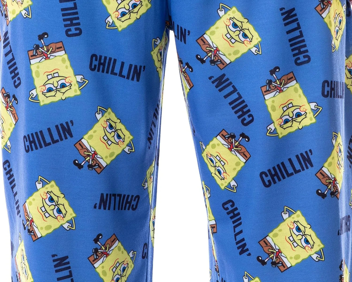 Nickelodeon SpongeBob SquarePants Mens' Chillin' Sleep Pajama Set
