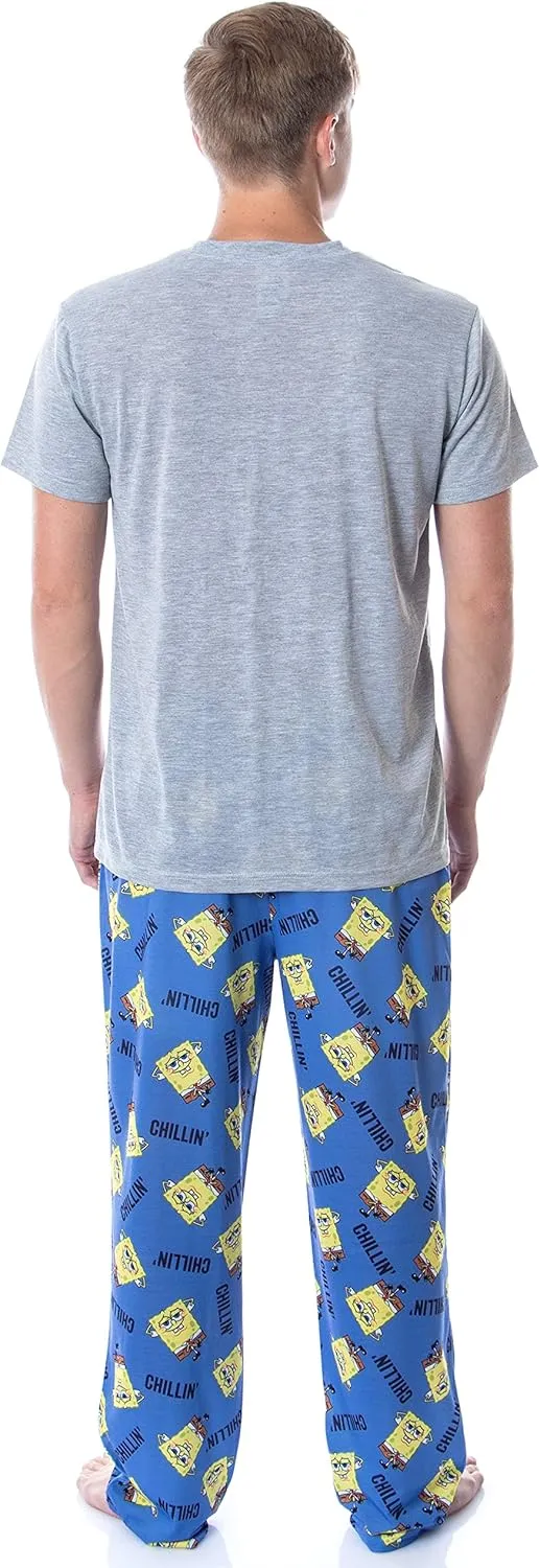 Nickelodeon SpongeBob SquarePants Mens' Chillin' Sleep Pajama Set