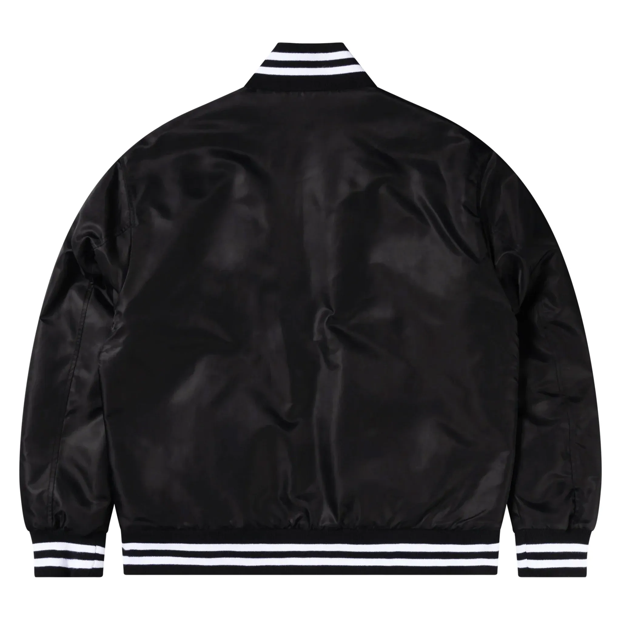 NYP NYLON VARSITY JACKET / BLACK