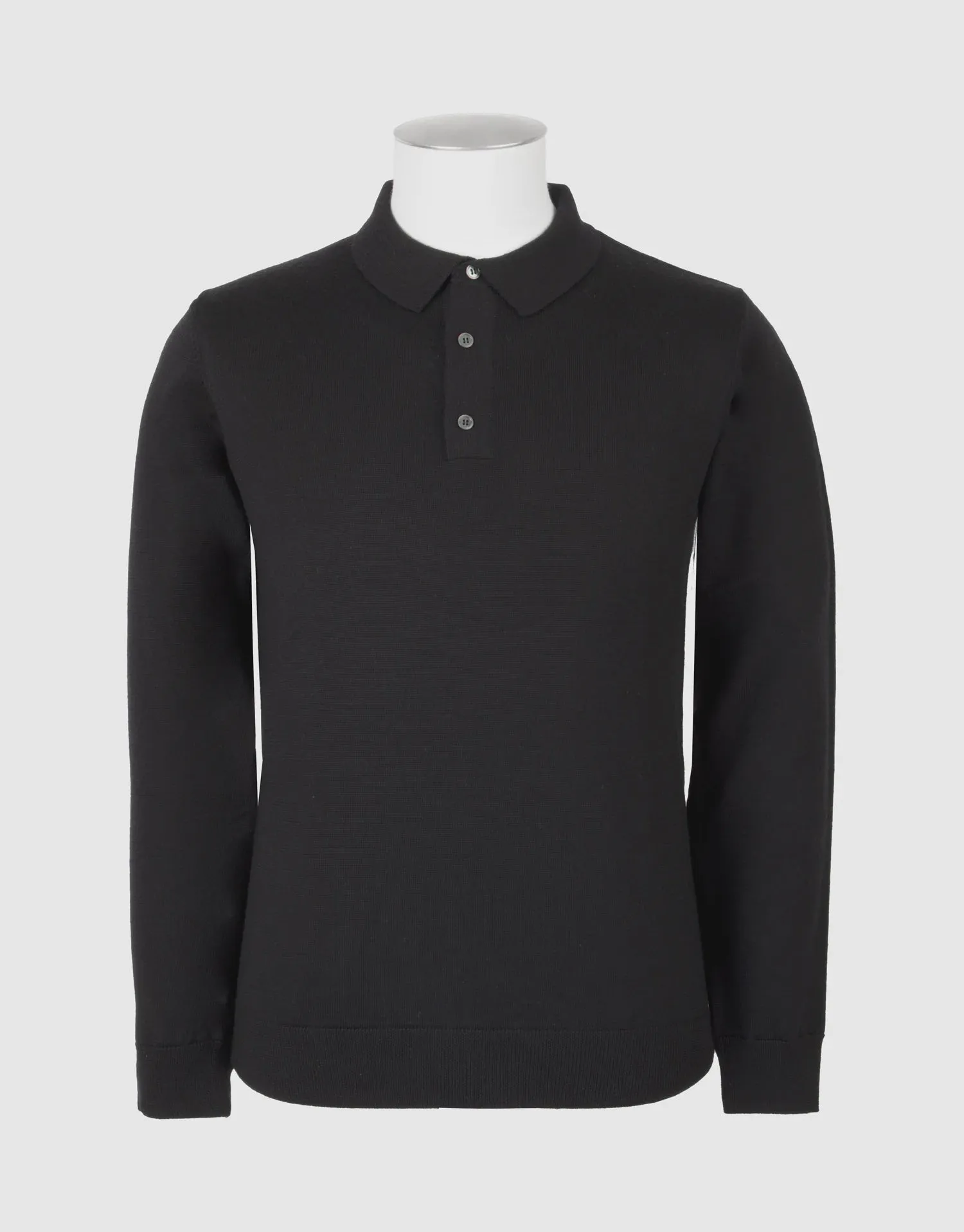 Owaka 100% Merino Polo - Black