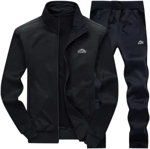 PASOK Men's Casual Tracksuit Long Sleeve Full Zip Running Jogging Sweatsuit Athletic Sports Set