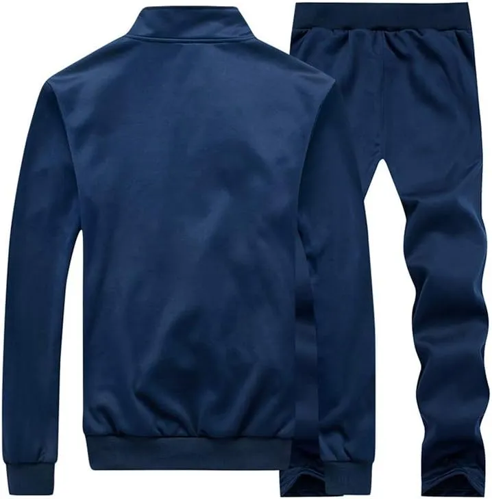 PASOK Men's Casual Tracksuit Long Sleeve Full Zip Running Jogging Sweatsuit Athletic Sports Set