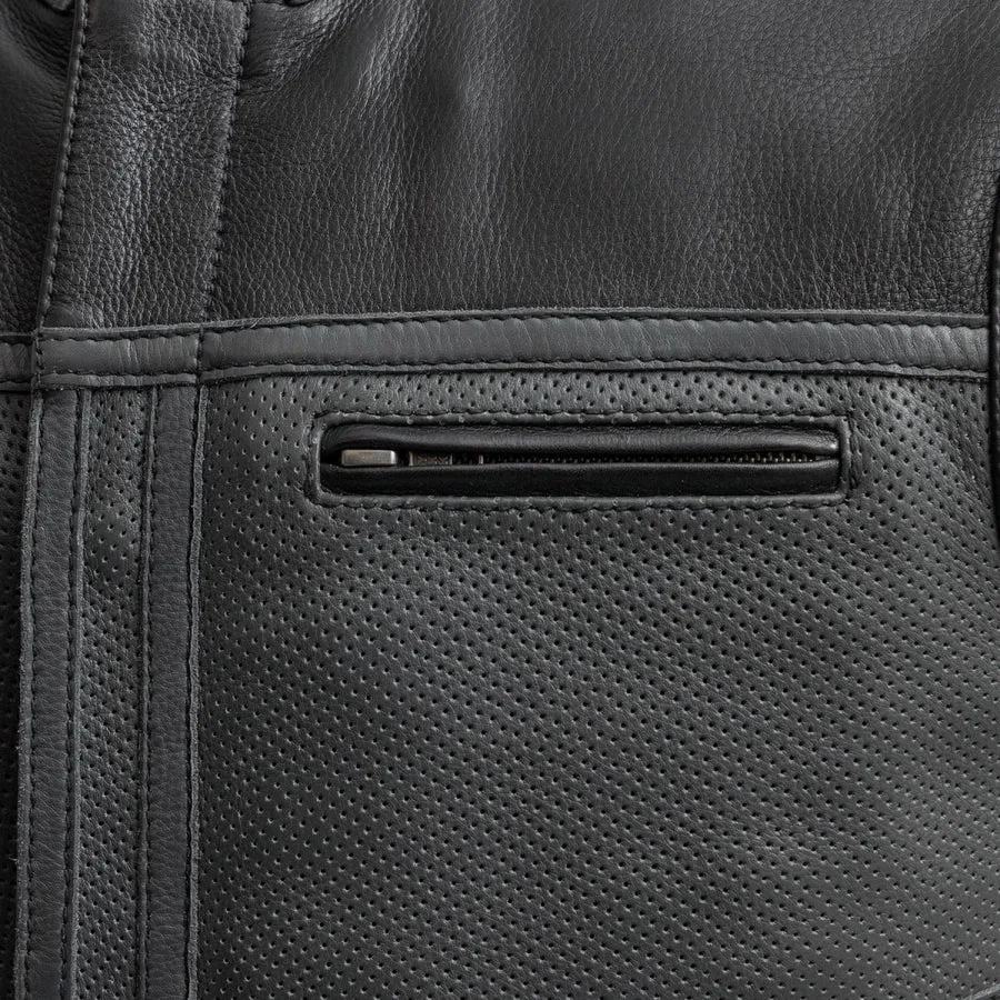 Premium Perforated Leather Vest By TJS