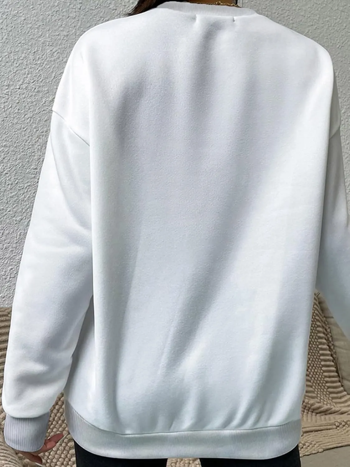 PYL MILANO ITALY Womens Crew Neck Long Sleeve Oversize Sweatshirt