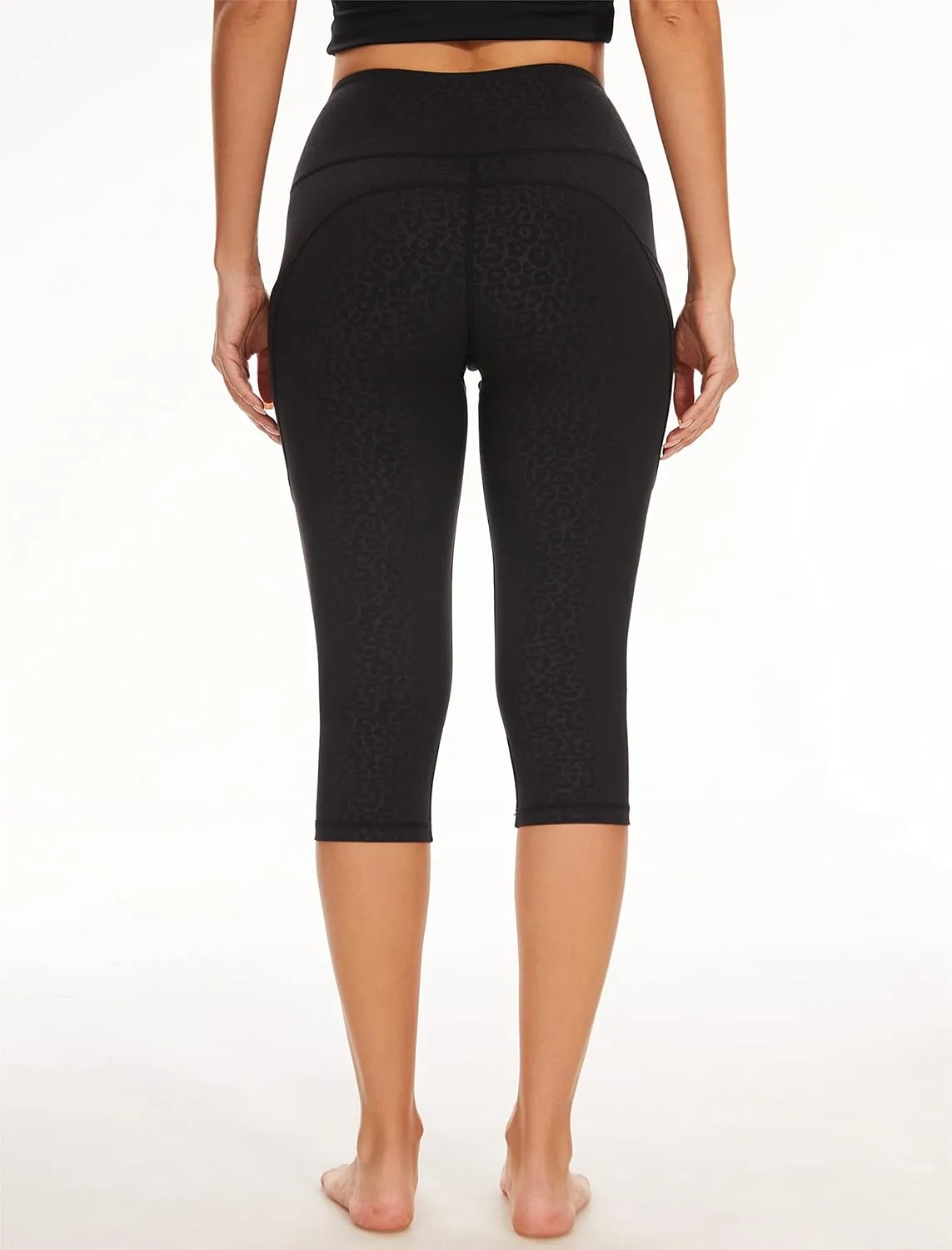 RAYPOSE Womens Workout Capri Leggings for Women with Pockets Plus Size Basic Pants Yoga Gym Casual Summer