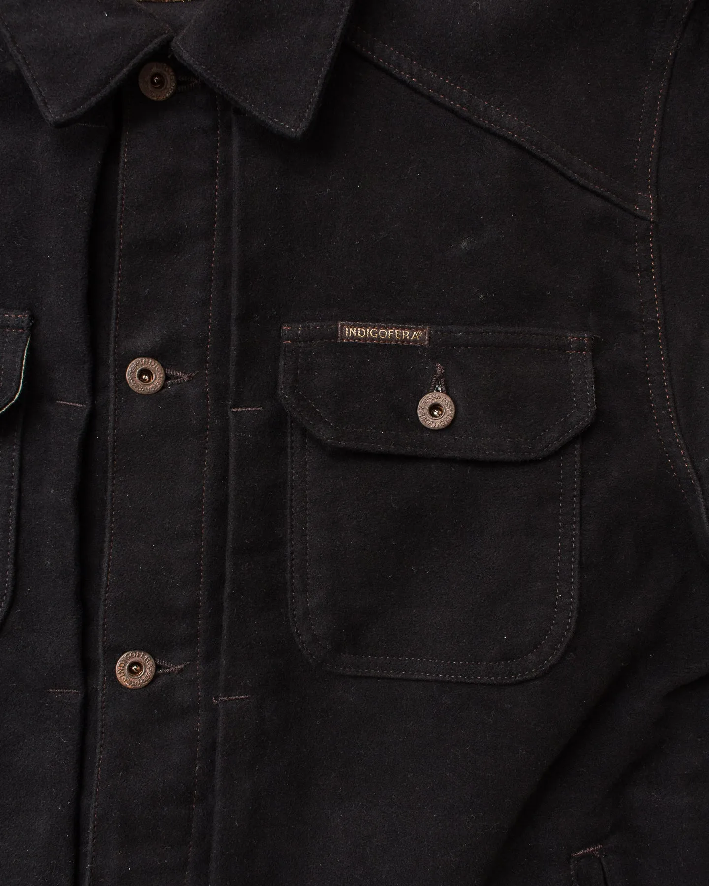 Second Hand Indigofera Parsons Lodge Jacket Heavy Moleskin Black Size L
