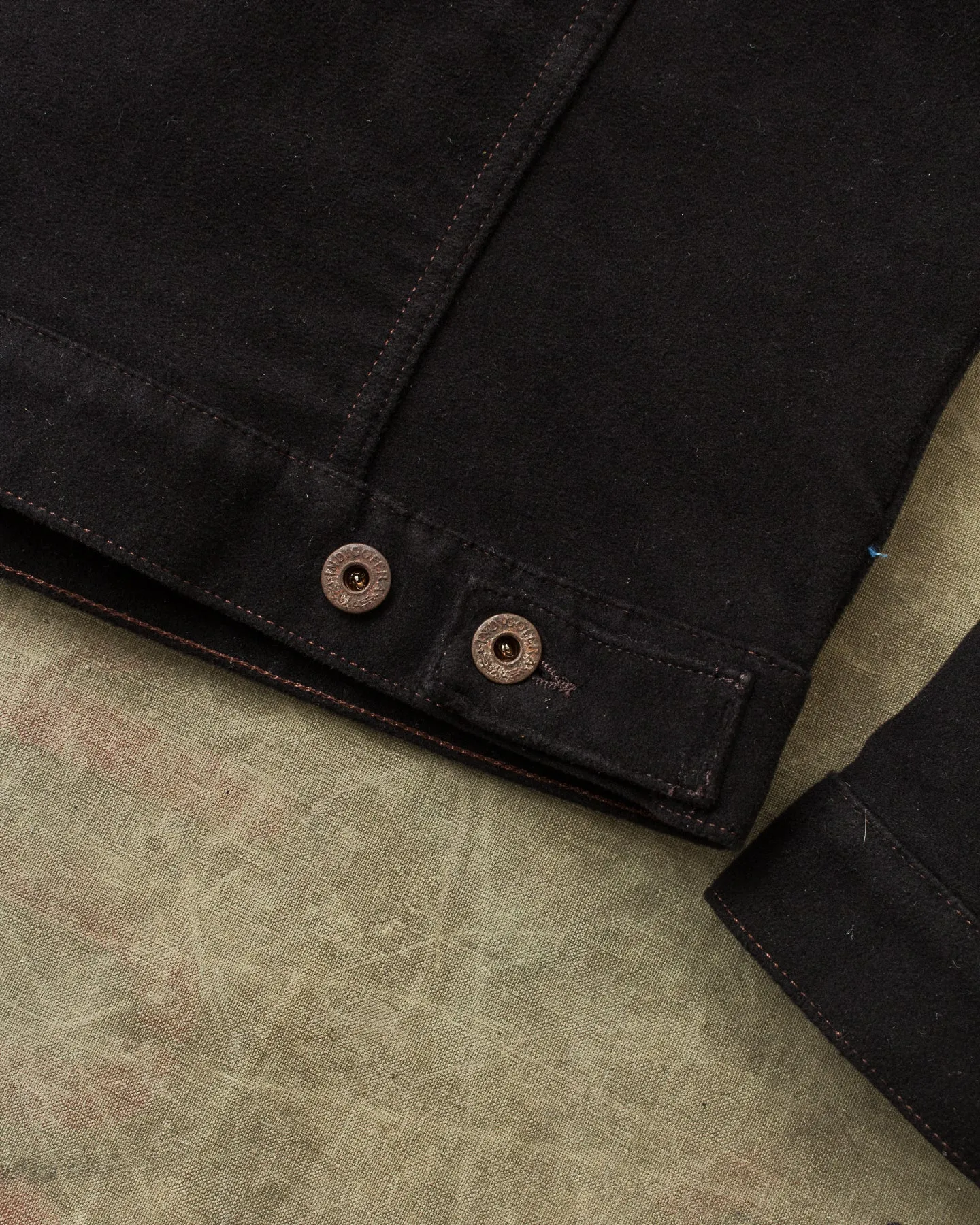 Second Hand Indigofera Parsons Lodge Jacket Heavy Moleskin Black Size L