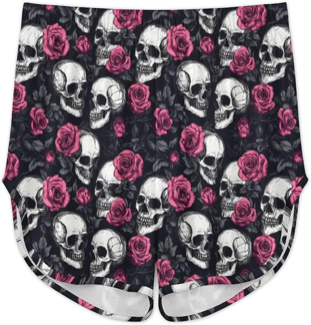 Skull And Roses Pajamas for Women Set Tank Top Pjs And Shorts Sleepwear Loungewear Sets