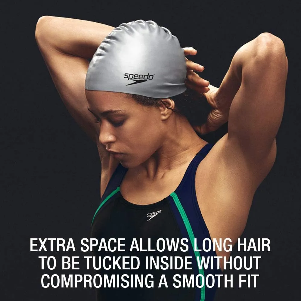 Speedo Silicone Long Hair Swim Cap