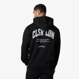 Stacked Varsity Hoodie | Black