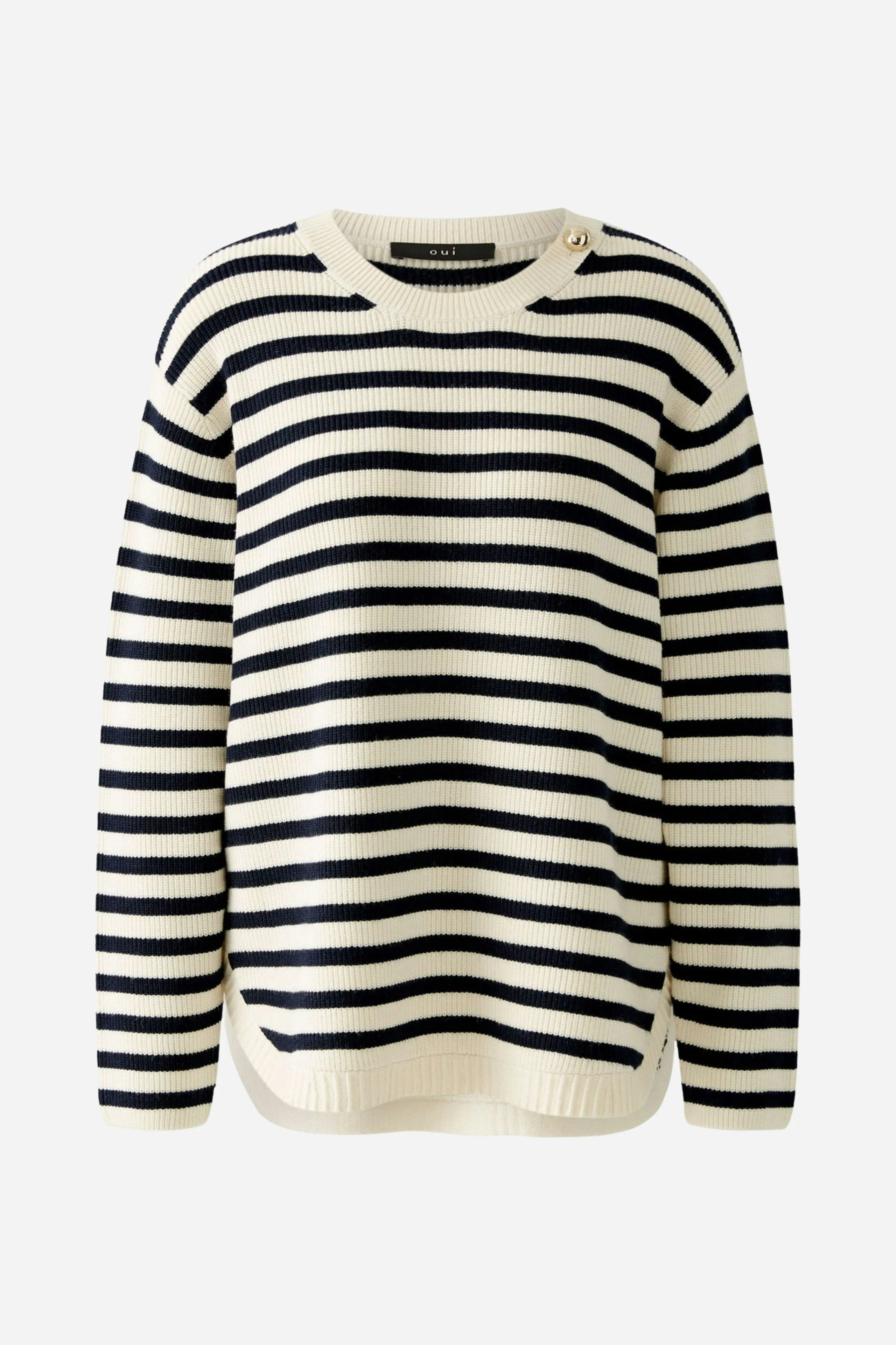 Striped Pullover - Navy and Off White