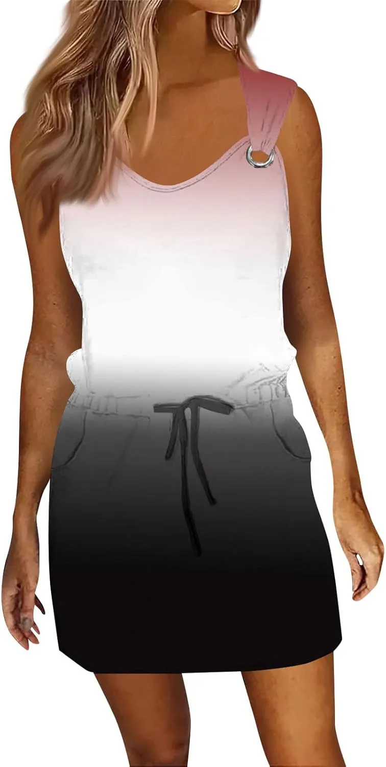 Summer Dresses for Women 2025 Sundresses Sleeveless Beach Casual Loose Tank Boho Sun Dresses.