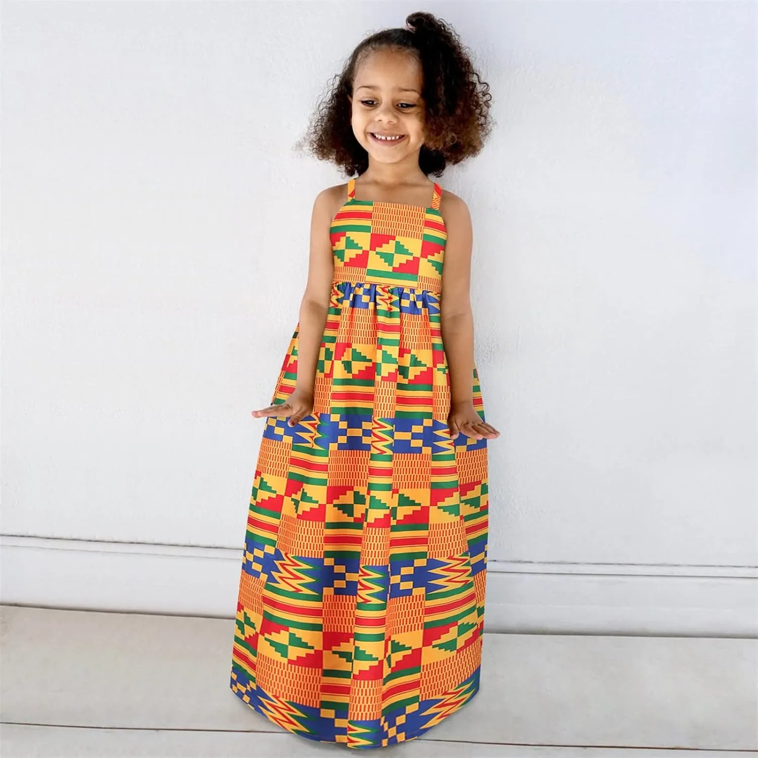 Toddler Baby Girls African Dashiki Dress Summer Short Sleeve Round Neck Dresses Outfits s Birthday Easter