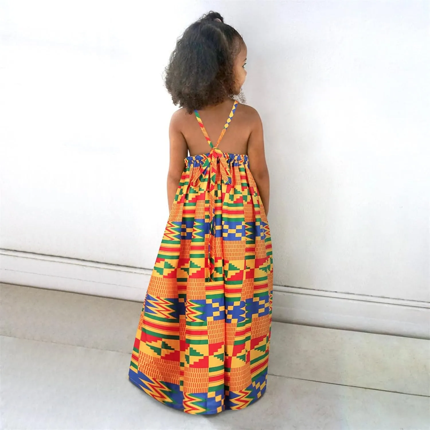 Toddler Baby Girls African Dashiki Dress Summer Short Sleeve Round Neck Dresses Outfits s Birthday Easter