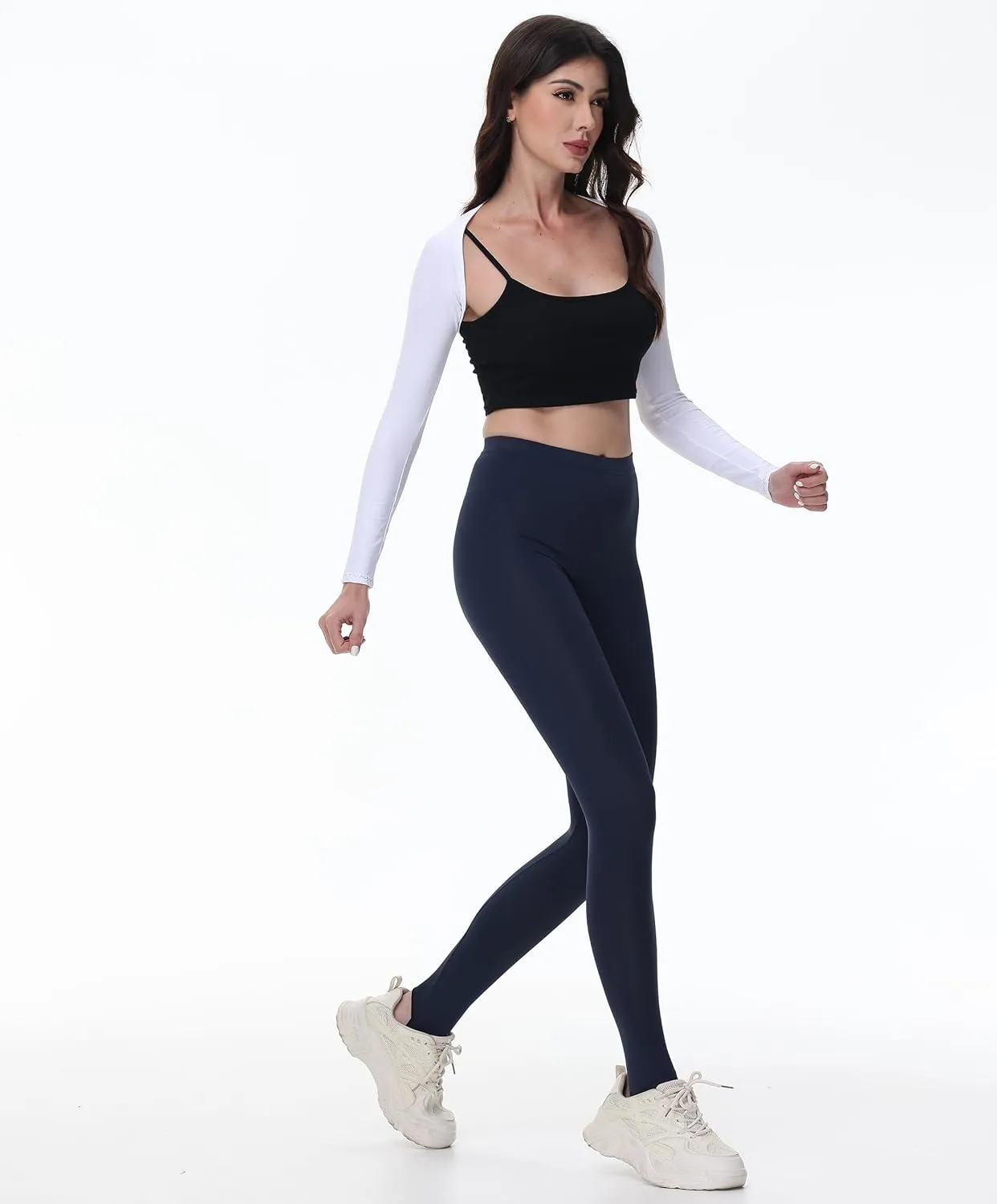 Ultrathin Ice Silk Fabric UPF50  UV Sun Protection Compression Legging Footed Tight Pants Q-max Coolness