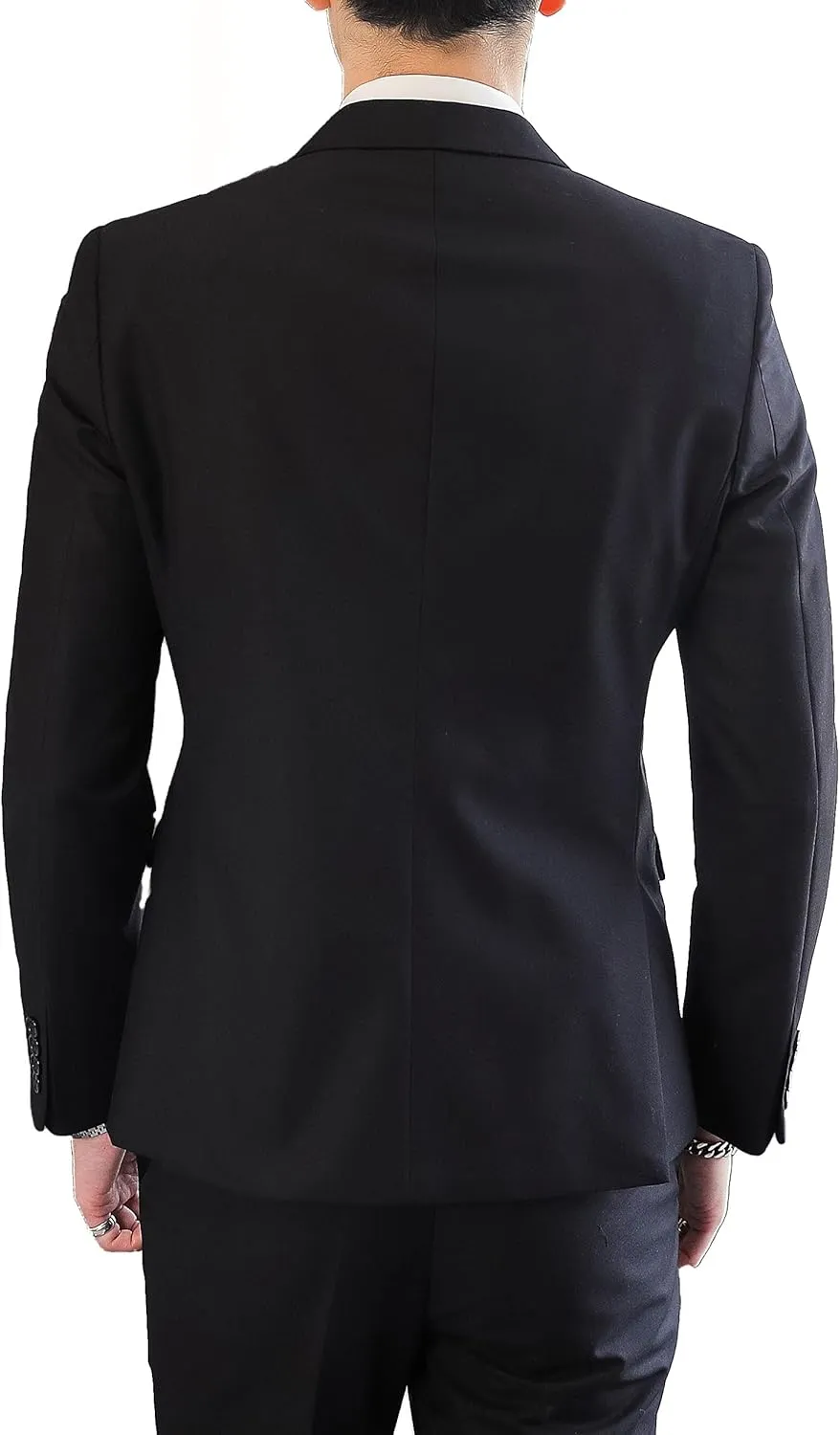 UNINUKOO Mens Suits 2 Piece Double Breasted Tuxedo Suit Slim Fit Wedding Party Dress Formal Suits for Men