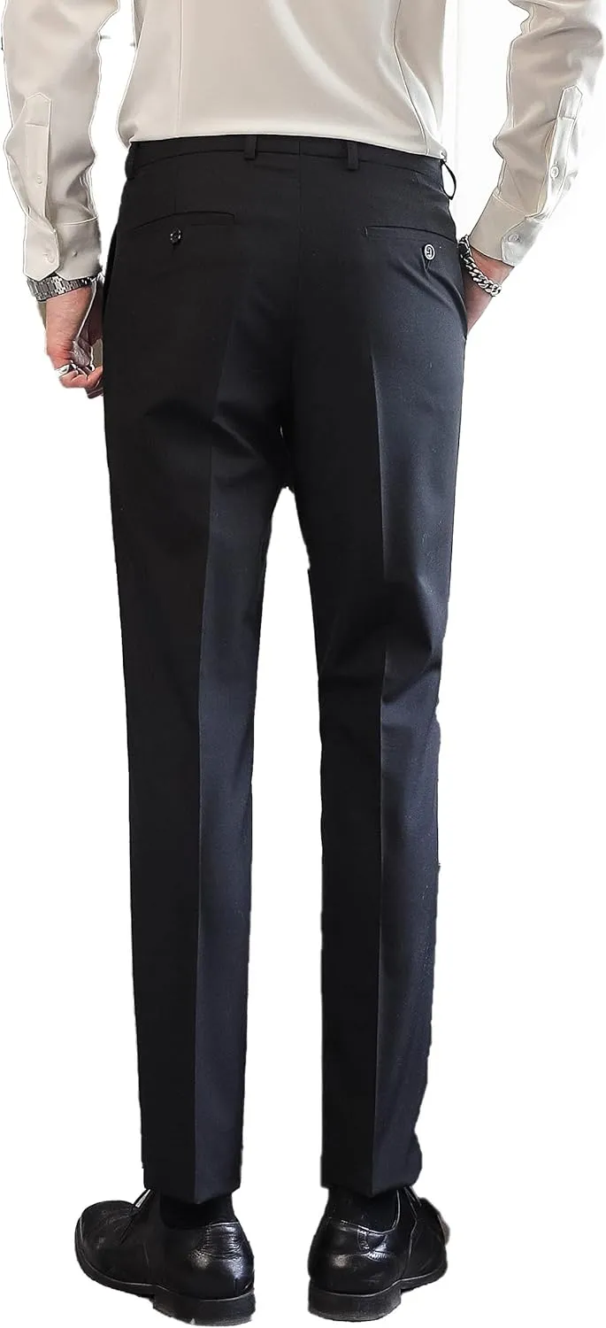 UNINUKOO Mens Suits 2 Piece Double Breasted Tuxedo Suit Slim Fit Wedding Party Dress Formal Suits for Men