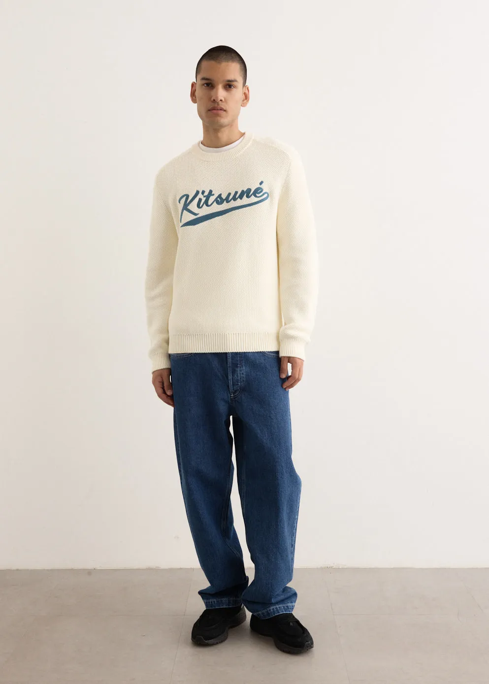 Varsity Embroidered Mesh Jumper