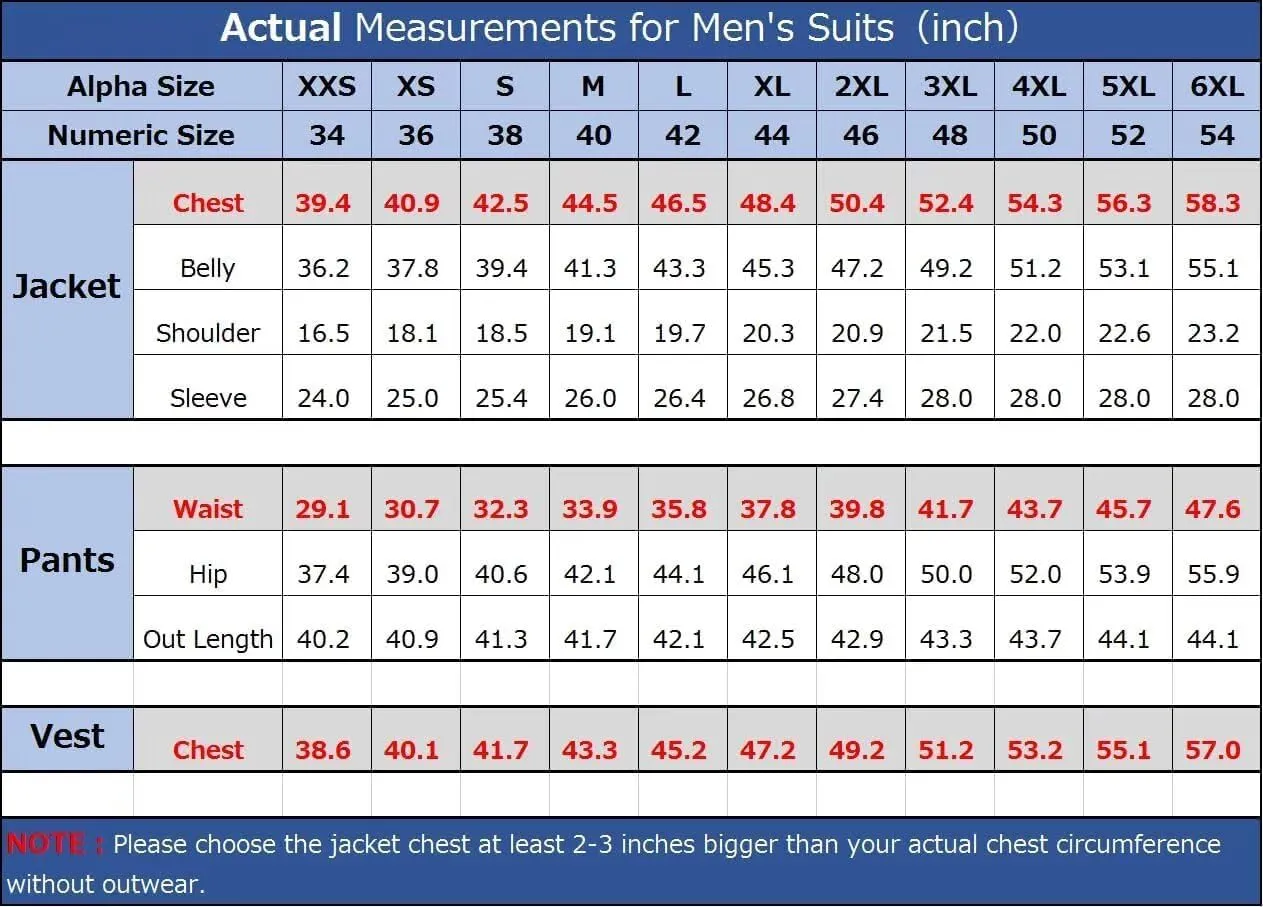 Wangyue 3 Pieces Suits for Men Slim Fit Gold Button Double Breasted Suit Tuxedos Wedding Prom Suit Blazer Vest Pants Set