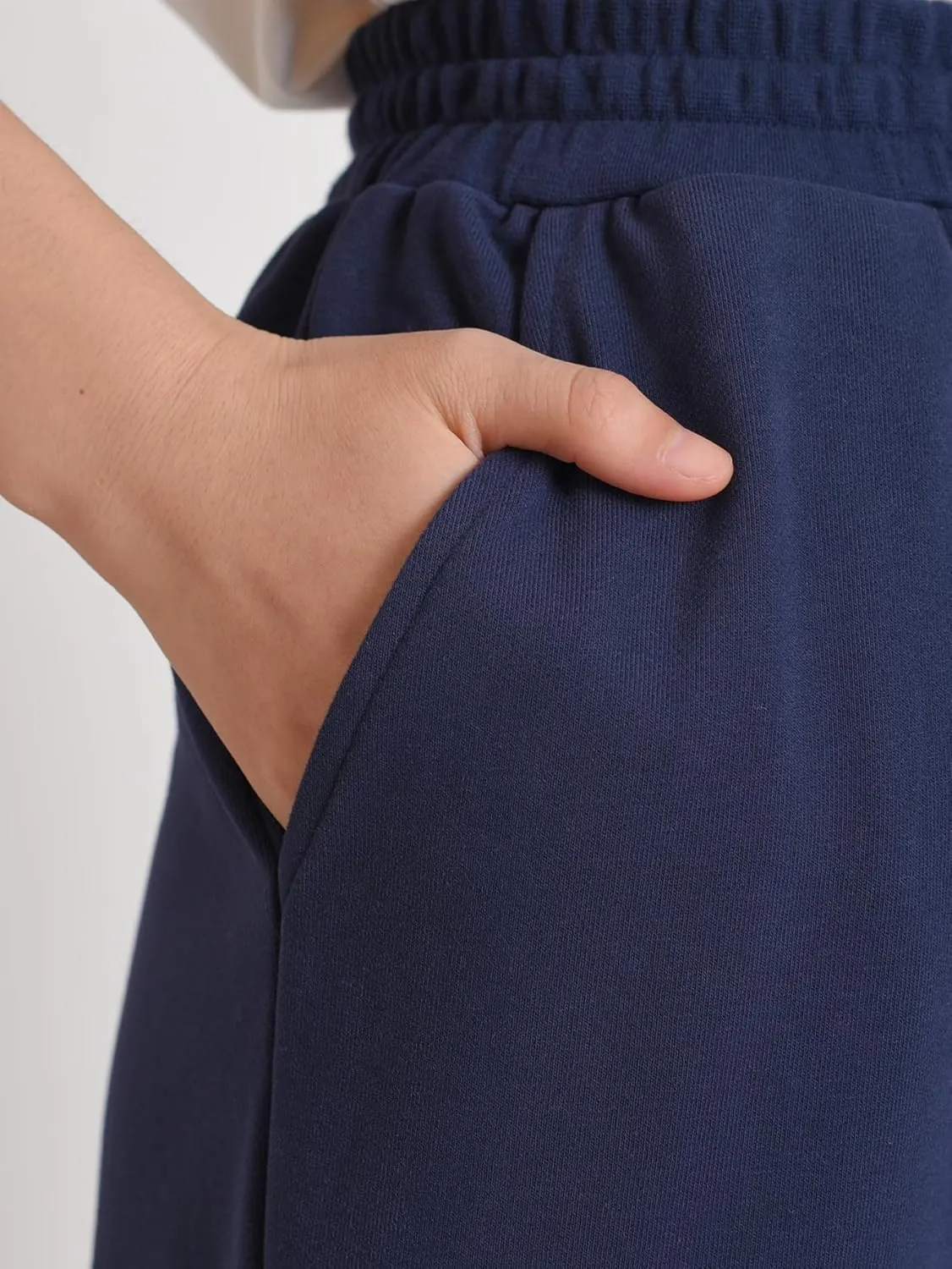 Weintee Women's Wide Leg Cotton Sweatpants with Pockets