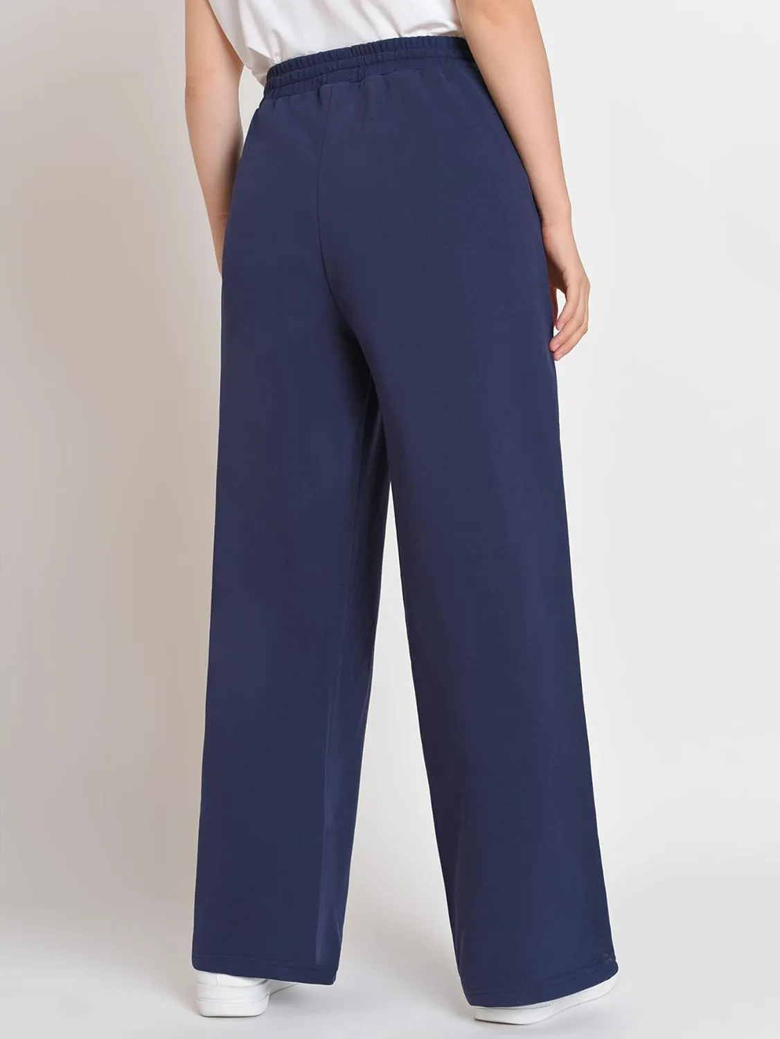 Weintee Women's Wide Leg Cotton Sweatpants with Pockets