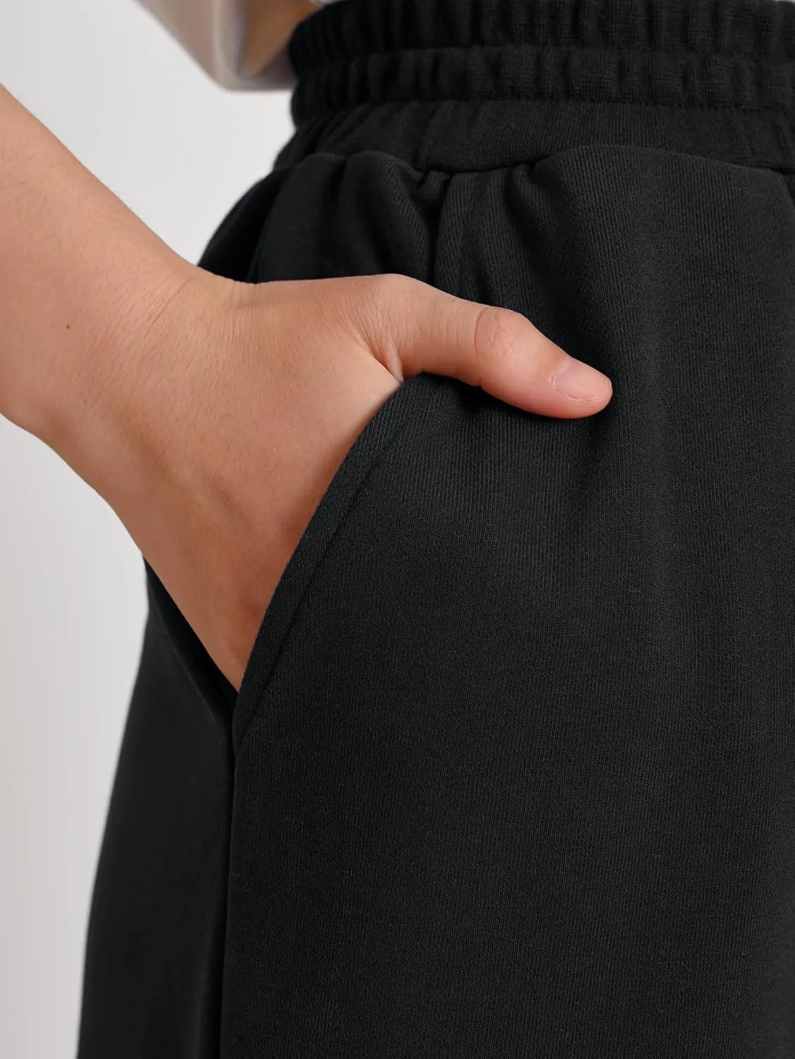 Weintee Women's Wide Leg Cotton Sweatpants with Pockets