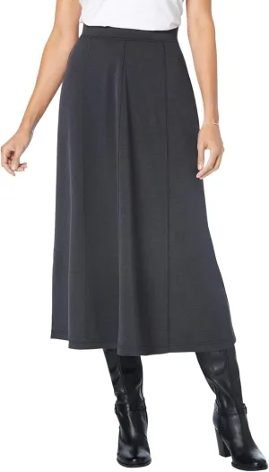 Woman Within Plus Size Ponte Knit A-Line Skirt