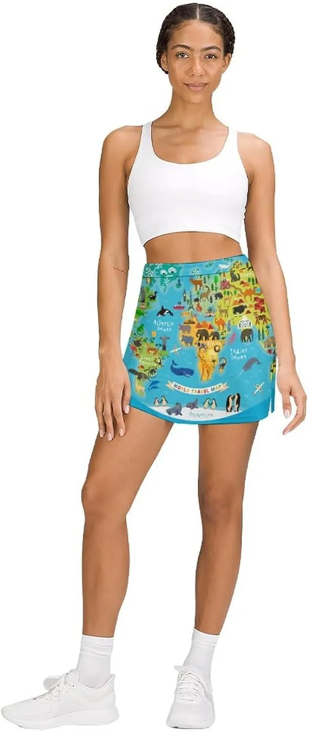 Women Athletic Tennis Skorts Golf Skirts with Pockets for Running Active Workout