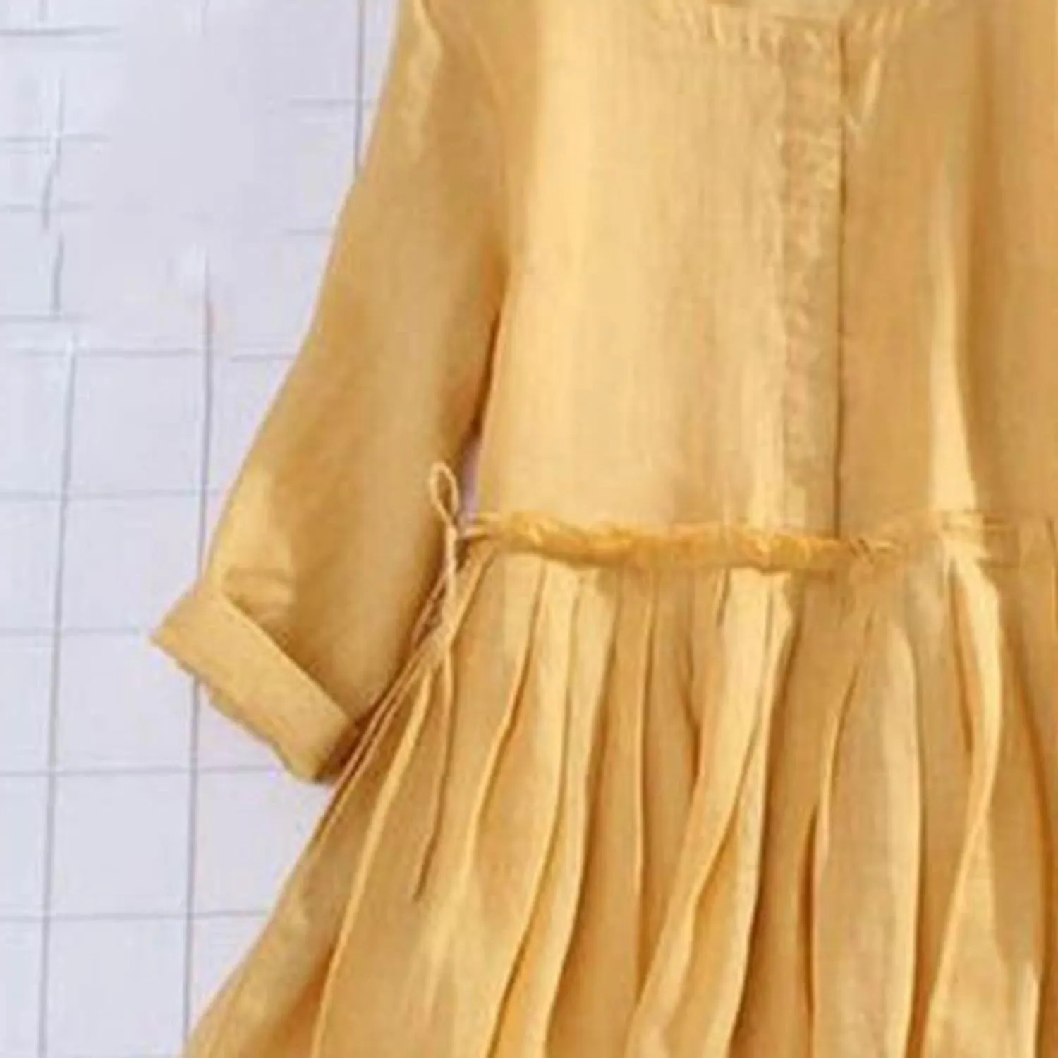 Women's Cotton Linen Midi Dress Plus Size 3/4 Sleeve Crewneck Pleated Summer Dresses Vacation 2025 Casual Dress