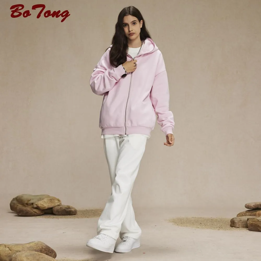 Women's Oversized Full Zip Up Hoodie with Pockets Sweatshirt for Casual Streetwear and Lounge Wear