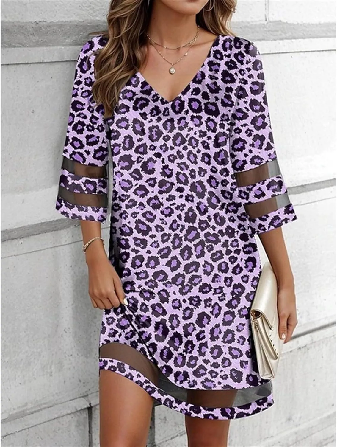 Womens Summer Casual Dresses Floral V Neck Mini Dress Beach Dresses for Women Vacation Going Out Dresses Plus Size