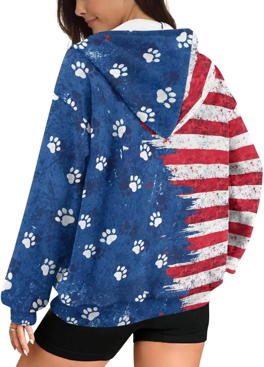 Womens Zip Up Hoodies Oversized Long Sleeve Sweatshirt Lightweight Fashion Y2K Hoodie Jacket with Pockets Size S-2XL