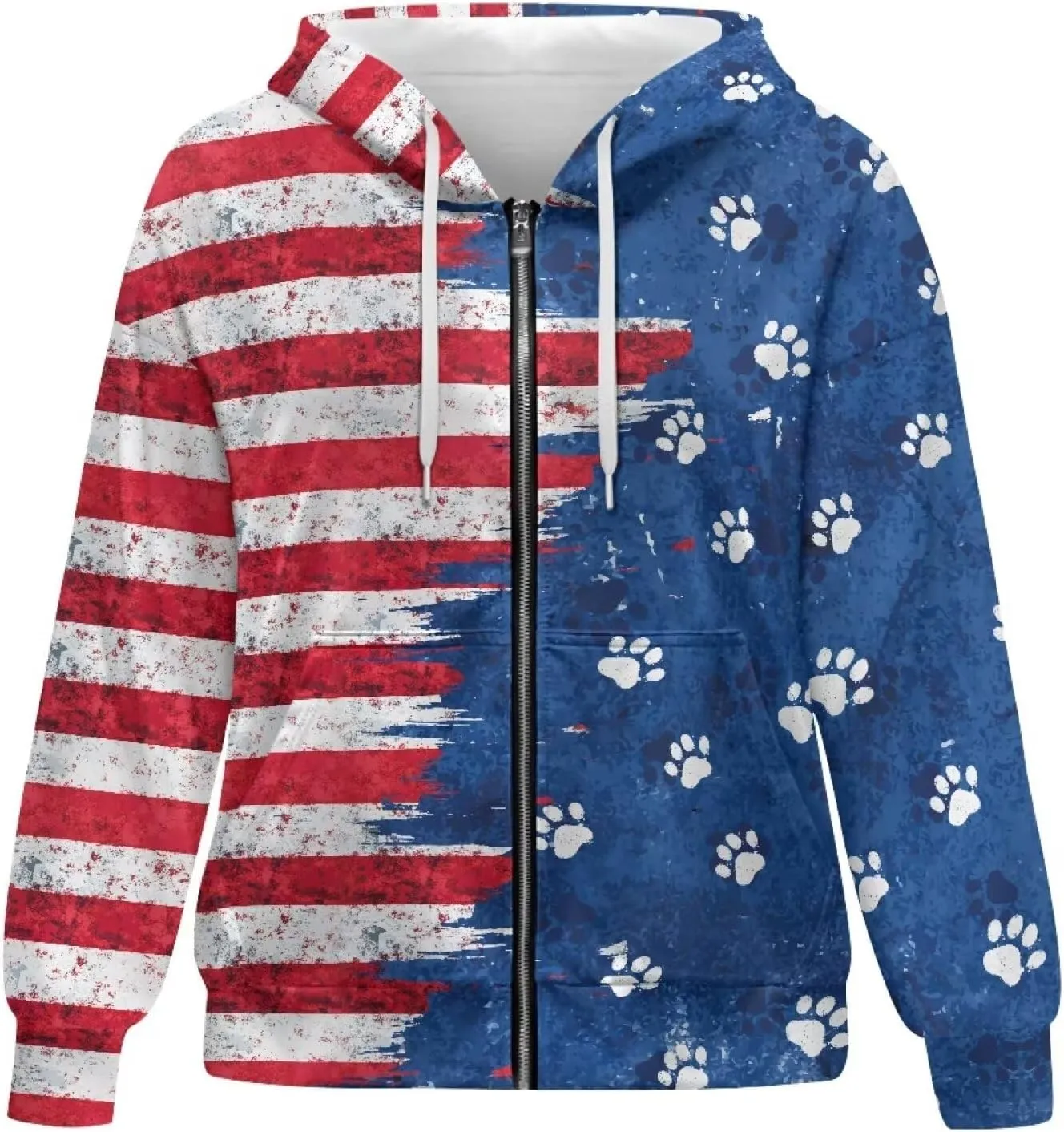Womens Zip Up Hoodies Oversized Long Sleeve Sweatshirt Lightweight Fashion Y2K Hoodie Jacket with Pockets Size S-2XL