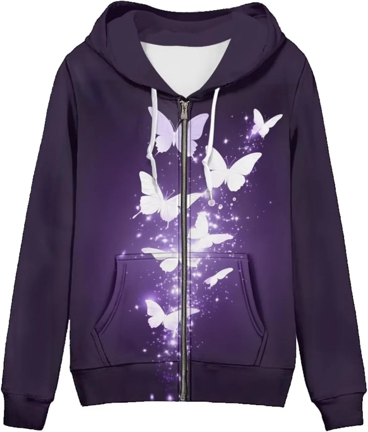 Zipper Hoodies for Women Trendy Lightweight Hoodie Women Hooded Sweatshirt Jacket